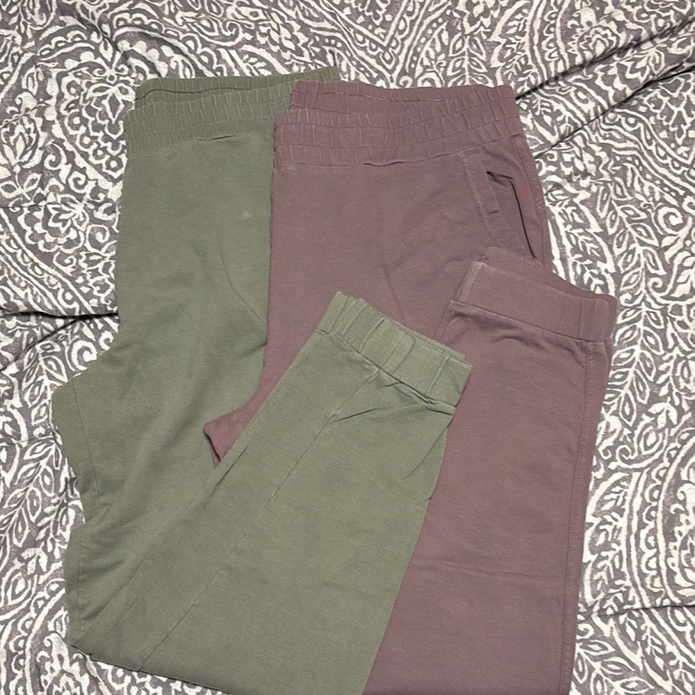 Women Green and lite Purple jogging pants